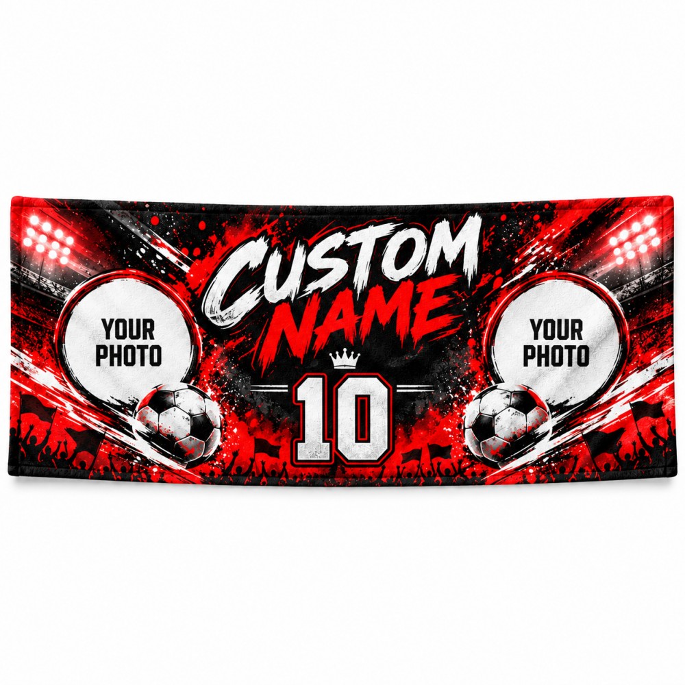 1PCS Custom Soccer Fan Towel P - Party Games Name recension och pris