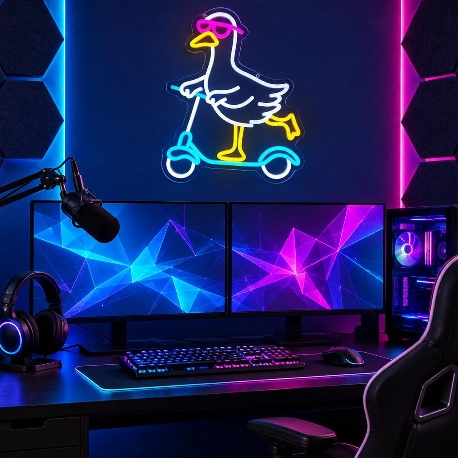 Duck Neon Sign Cool Animal LED - Party Games Night recension och pris